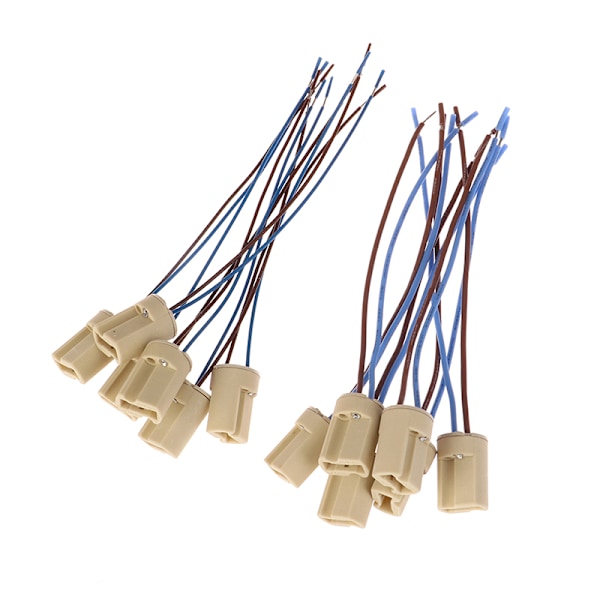 6 stk/pakke G9 Lampebase Keramisk Kontakt Sokkel for LED Halogen 1(Teflon wire)