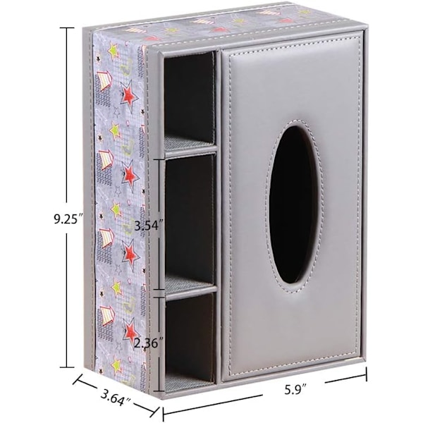 Servietboks Holder Rektangulær PU Læder Facial Tissue Box Cover