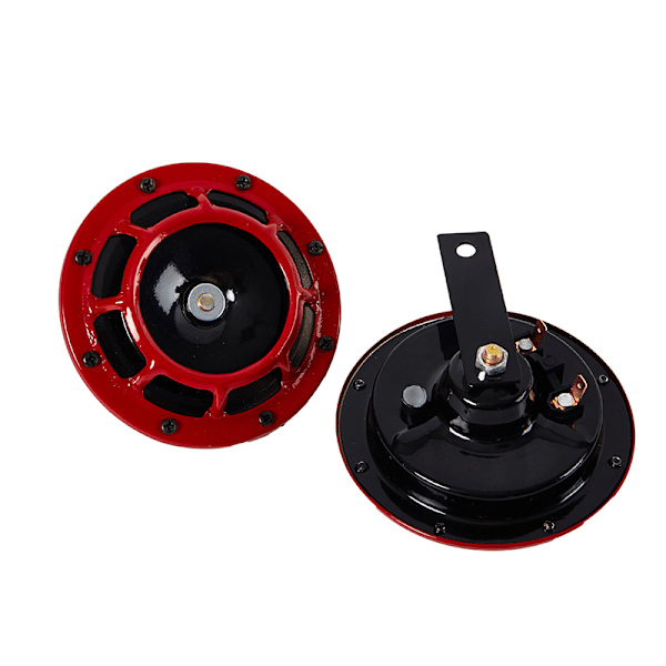 2 stk. Rød Sort Hella Compact Elektrisk Blast Tone Lufthornssæt Red