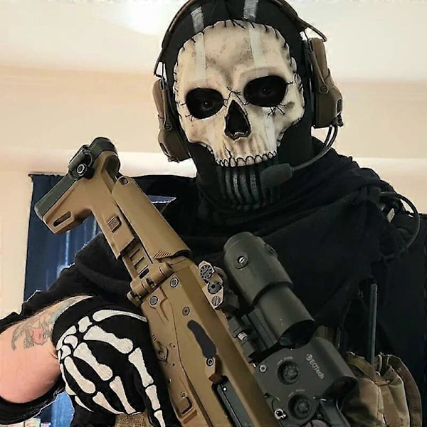 Ghost Mask V2 - Operator MW2 airsoft COD Cosplay Airsoft Taktisk Dödskalle Helmask