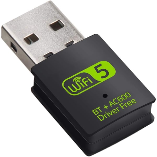 USB WiFi Bluetooth adapter, 600 Mbps Dual Band 2.4/5Ghz trådløs 1699