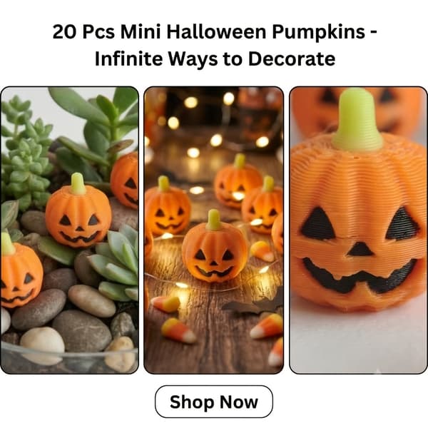 Mini kunstige gresskar for høst, Halloween og Thanksgiving borddekorasjon 20pcs