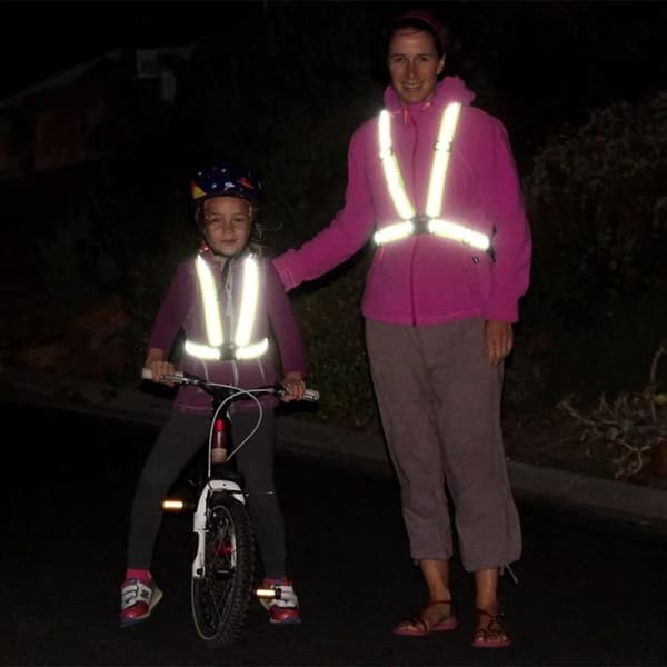 4-pakning - Reflekssele for voksne og barn / Refleksvest – Refleks Svart Blå Bl Black 4-Pack Svart