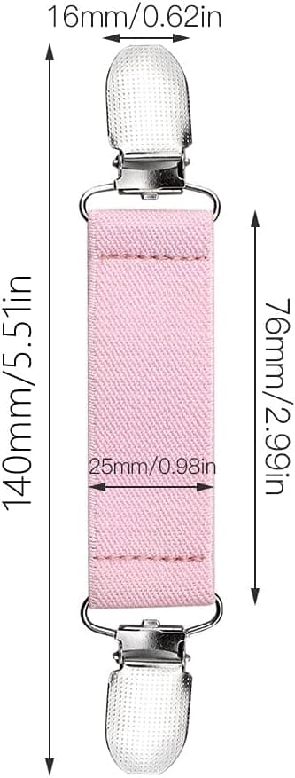 4 st elastiske cardigan-clips, (pink, grå) Dame Elegante C DXGHC