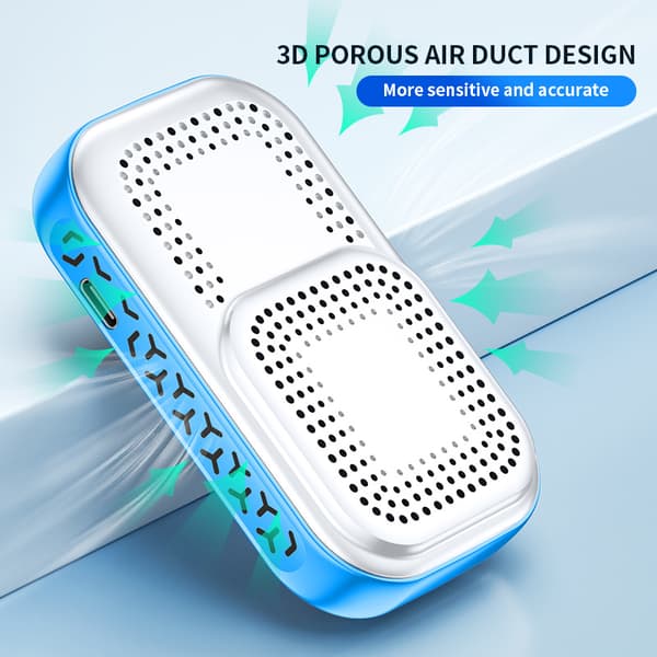 Portable Carbon Monoxide Meter, High Precision Co Detector, 3 in 1 Co Temperature Humidity Tester F-FS-