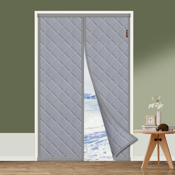 Varmeisolerende dørgardin 100 x 210 cm, kuldeavvisende, vanntett-FS-