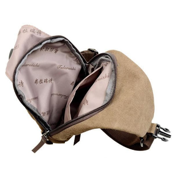 Miesten Crossbody Messenger Olkalaukku Rintalaukku Urheilu-FS2- Khaki