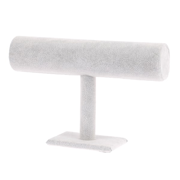 T Bar Velvet Hårbånd Pandebåndsholder Detailbutik Display Stand-FS1- Gray