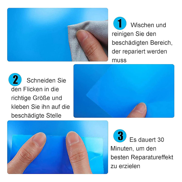 Självhäftande Reparationslappar för Pooler, Pool Reparationskit, Självhäftande Reparation Under Vatten