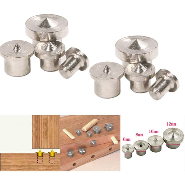 Stiftcentreringspropper, T-Audace 24 styk propper propper propper markør, til prop guide prop snedkeri (6 mm, 8 mm, 10 mm, 12 mm)-FS-