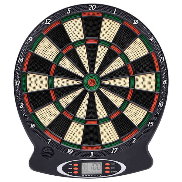 vidaXL Electronic Dartboard with Darts Black Polypropylene 1260
