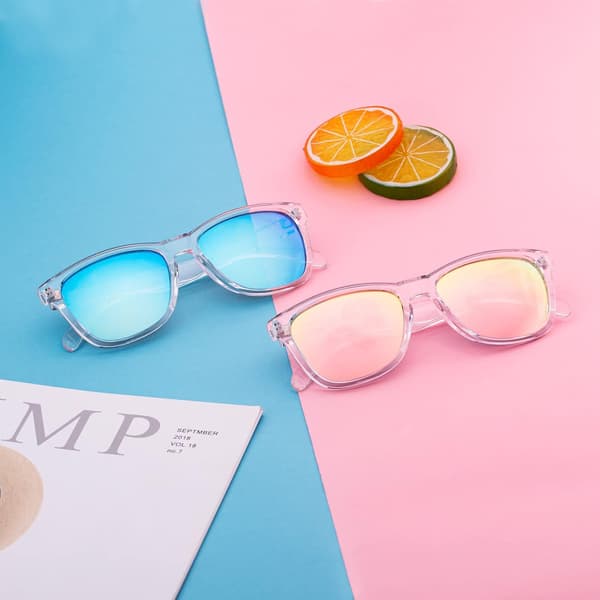 Dame Solbriller UV400 Spejlglas, Velegnet til Udendørs, Ferie, Kørsel Blue & Pink