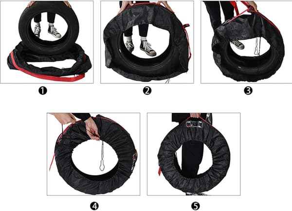 (Diameter 80cm) 4-pak Dækovertræk 19-23 Tommer Vandtæt Reservedæk-FS-