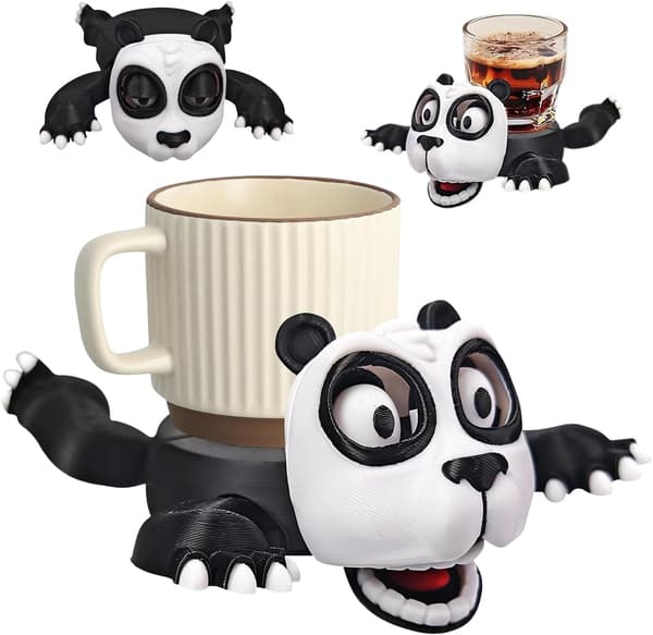 Funny Panda Coaster, Funny Decorative Coaster, Panda Mug Holder, Cute Animal Coaster, Creative Panda Coaster, for Panda Lovers