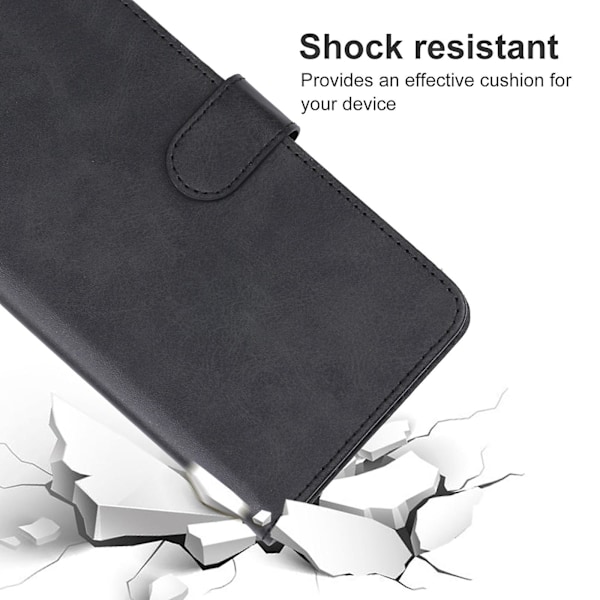 Til TCL 505 Læder Telefoncover (YJD)-X42- Black