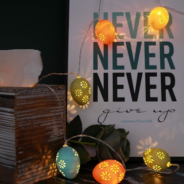 Påsk Ljusslinga 1.5M 10 LED Fairy Lights Påskägg Glödande