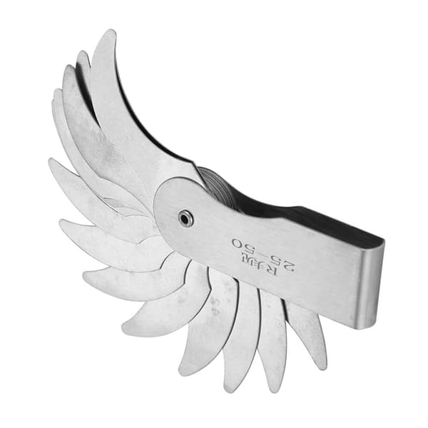 Stainless Steel External Internal Concave Convex Radius Gauge R25-50MM Measuring Tool-FS-