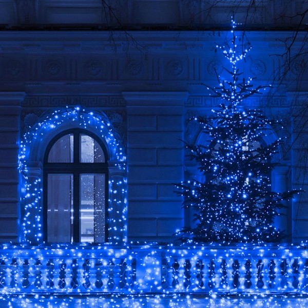 1000 LED julelys, 328FT juletræslyskæde udendørs Plug in Blue