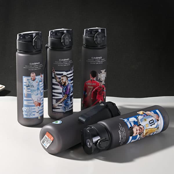 Ronaldo Premium-proteiinisekoitinpullo, urheiluvesipullo, BPA-vapaa vesipullo 560 ml