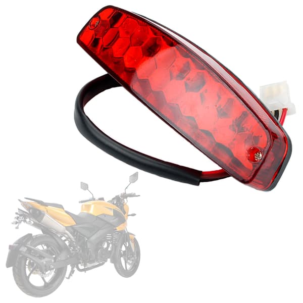 Motorcycle Light Stop Taillight 12V Red Taillight Brake Taillight for ATV Off-road Motorcycle Taillight Red-FS-
