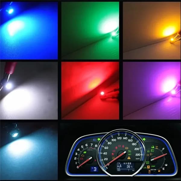 New 10pcs T3 T4.2 T4.7 1SMD LED Low Consumption High Brightness Long Life Bulb NEO Wedge Dashboard Indicator Light WHITE