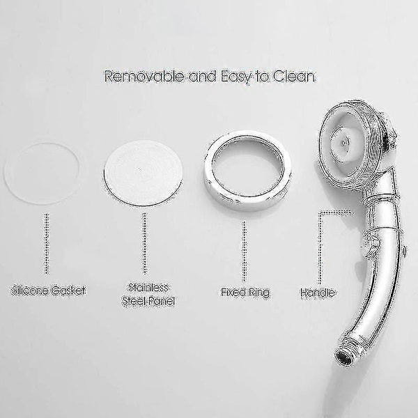Shower, handheld shower head with high pressure and on/off pause button-FS-