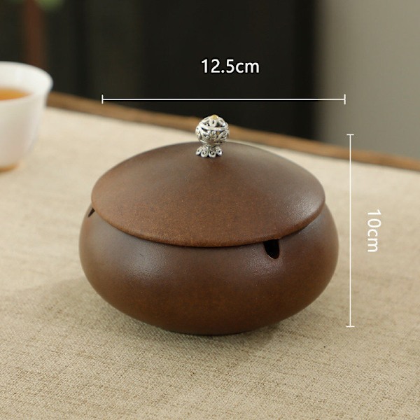 Askebeger Keramisk Kreativ Stue Europeisk Stil Lokk Askebeger Ashtray with lid (ice cracked blue)