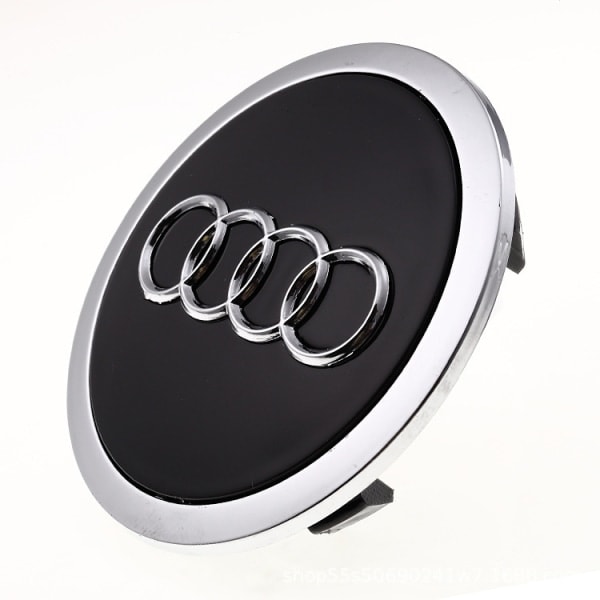 4 stk automatiske navkapsler for Audi 69MM navkåpe aluminium+ABS senter hjulkåpe ABS biltilbehør