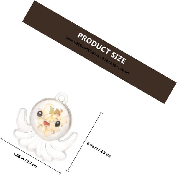 10 stk Mini Blæksprutte Charms DIY Harpiks Vedhæng 25x27mm Søde Smykketilbehør
