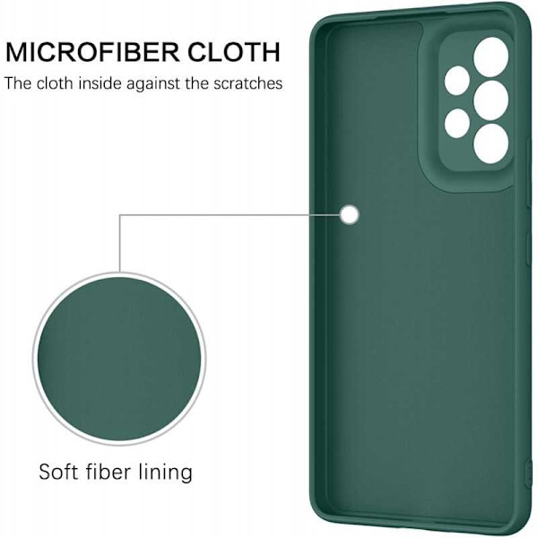 Samsung A53 5G Stødsikkert Cover med Ringholder CamShield Grön