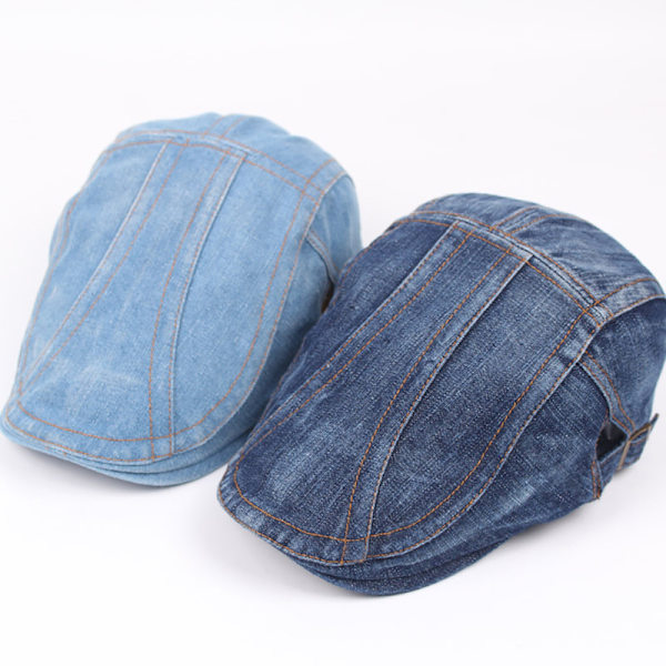 Peaked Keps Herre Unisex Denim Basker Jean 1 Flat Keps Kørsel Baseball Keps Kepsar Golfhat