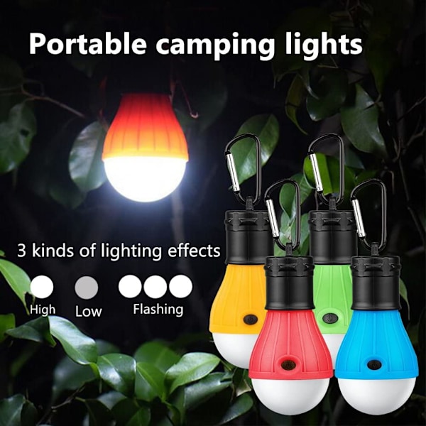 Campinglampa, Bärbar Tältlampa, LED Camping Lykta, Camping
