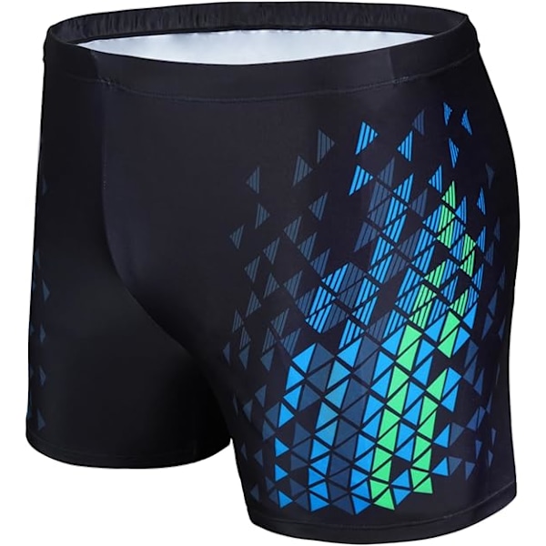 Black blue size L swimming trunks men, quick dry swimming shorts beach board swimwear