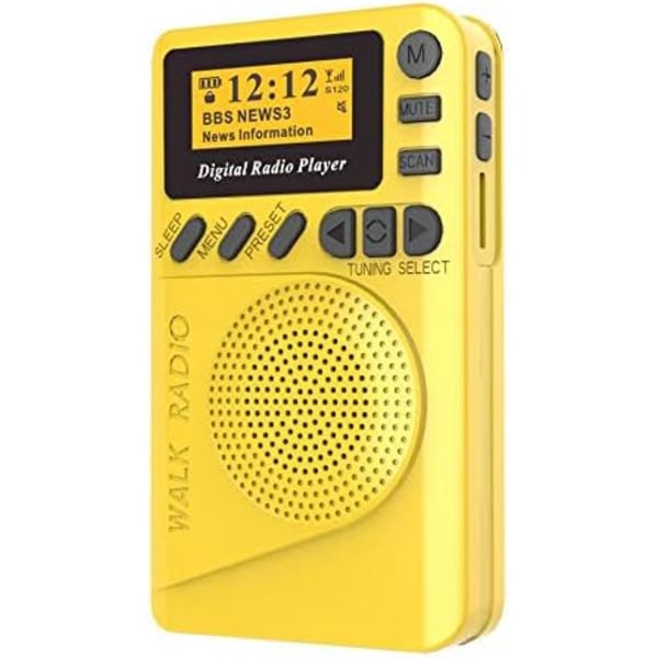 Digital FM-radio Bærbar radio med USB-strøm og batteri