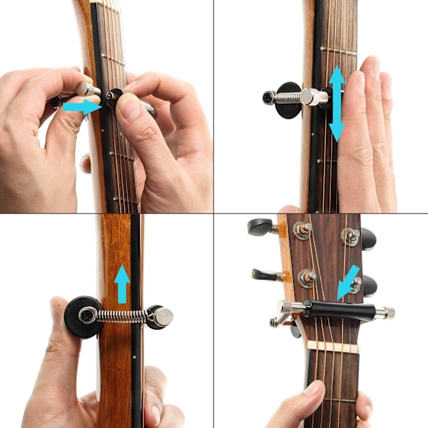 2-pack Gitarr Rullande Capo Glidande Capo Justerbar Capo Gummi