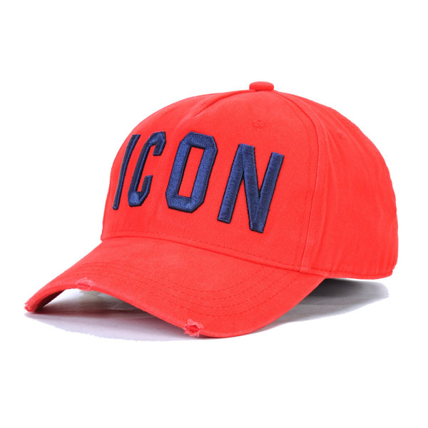 DSQ2 baseballcaps for menn ICON bokstavhatt Rød-FS1- Red Adjustable