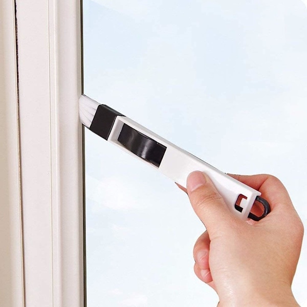Fönstersprickrengöringsborste, 2 stycken 2 i 1 Mini Sopskyffel