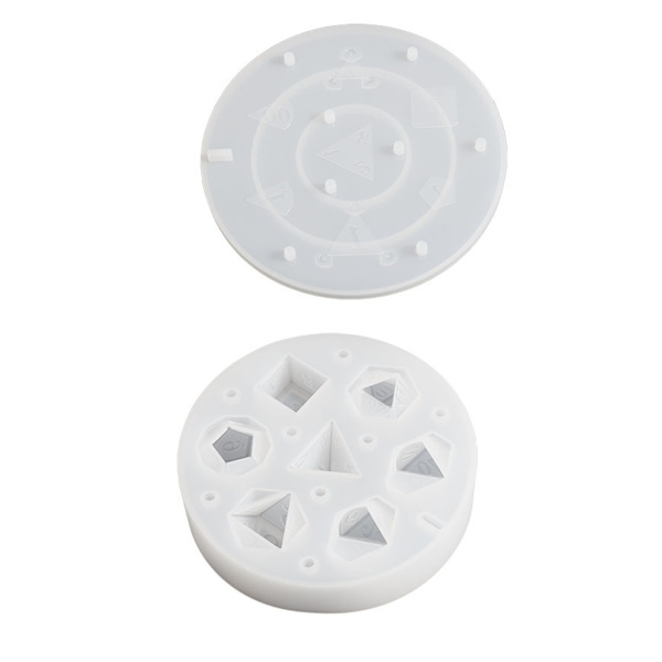 Resin Dice Molds 7 Shapes Game Dice Pentagon Square Triangle-FS-