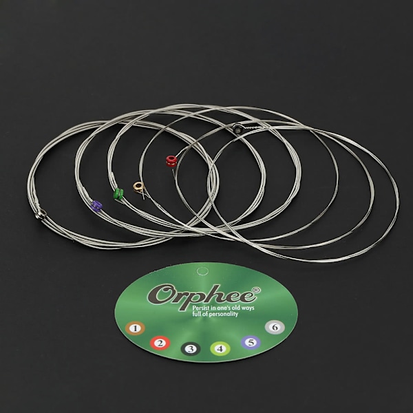 5-pack Orphee elgitarrsträngar Nickelpläterade Super Light