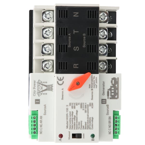 W2R-100 Dobbel Strømforsyning Automatisk Bryter 4P 100A Strømbryter-FS-