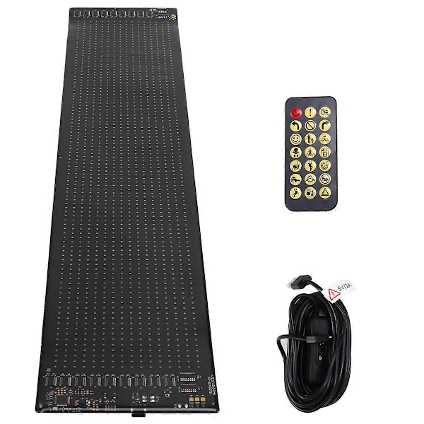 USB Bil Lastebil Display Skjerm 16x96 LED Matrix Pixel Panel Lampe-X43-