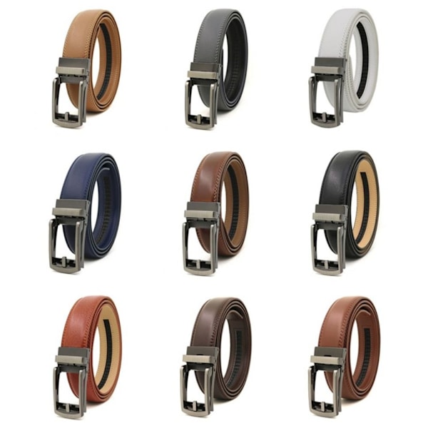 Herre Click Bælte Læderbælter COFFEE 130CM 130CM coffee-FS2- coffee 130cm-130cm