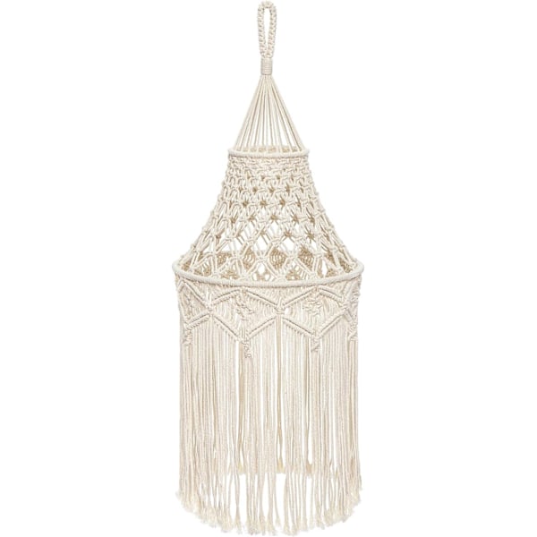 Boho Macramé Lampskärm Hängande Pendellampa Skydd Modernt Kontor