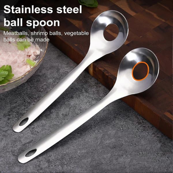 2/3 pcs Stainless Steel Meatball Spoon, Cactus Peeler for Home Kitchen, Easy to Clean, Dishwasher Safe, Efficient Manual Peeling Gadget with Handle