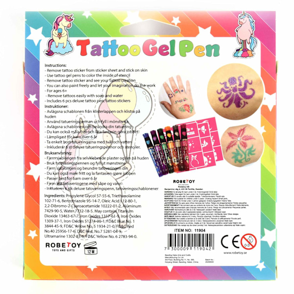 Tatueringpennor Deluxe 6-pack 90