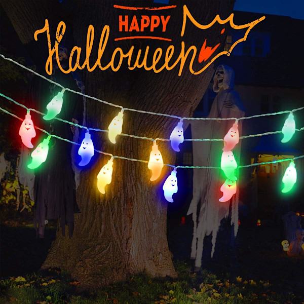 Halloween Ljusslinga, 3M 20 LED Pumpa Spökljus