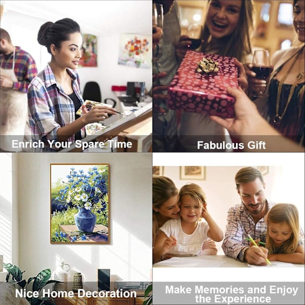 DIY Paint by Numbers för vuxna nybörjare, vuxenmålning efter nummer