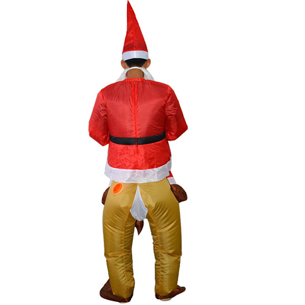 Julkarneval Julenissen elg oppblåsbar drakt