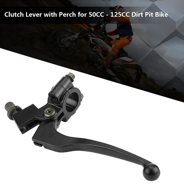 Foldable Clutch Lever with Perch for 50CC - 125CC Dirt Pit Bike - 22mm 7/8in Handlebar