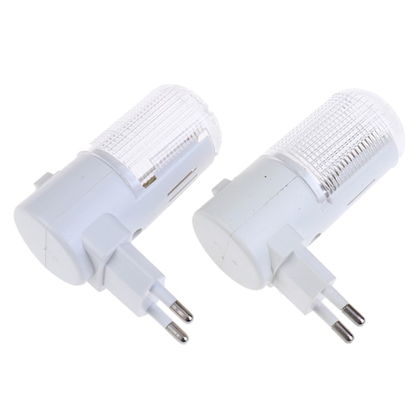 2 stk. Nødlys Væglampe Hjemmebelysning LED Natlampe EU Hvid Whit-FS1- White one size